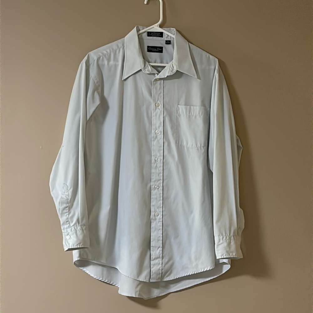 Christian Dior 16 1/2 32/33 Monsieur La Chemise White Button Up Dress Shirt